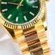 Swiss Rolex new Day-Date 36mm Baguette Diamond Green Swiss 2836 Replica Watches (8)_th.jpg